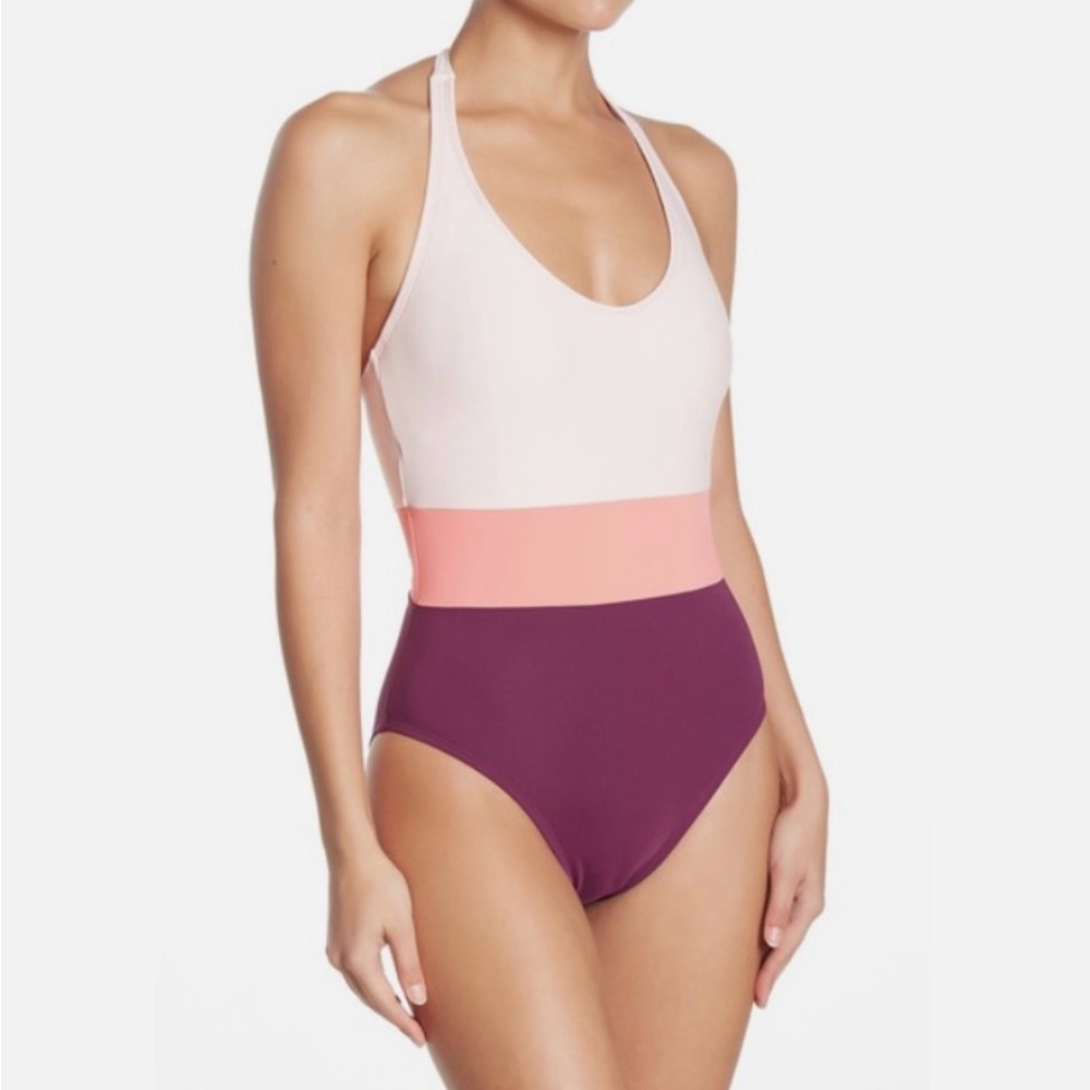 Bleu by Rod Beattie Swimsuit Sz 8 One Piece Colorblock.